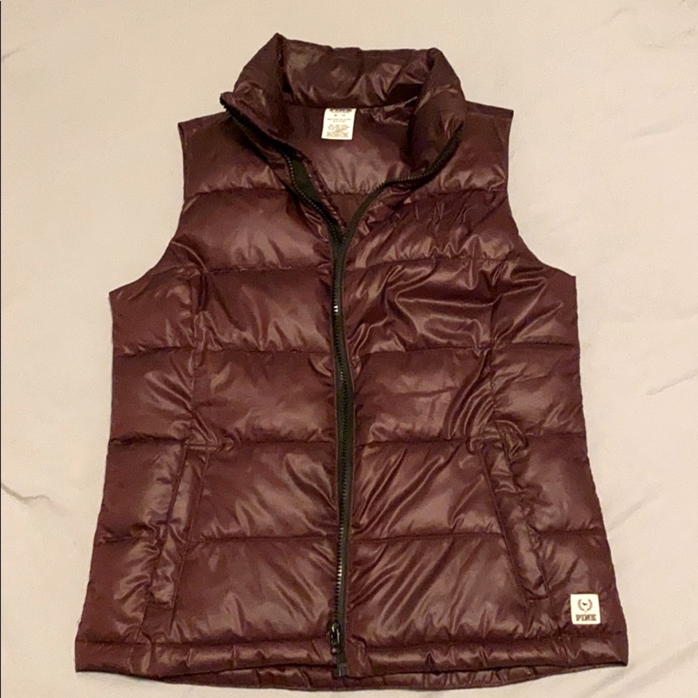 PINK Maroon Puffer Vest